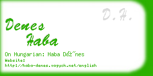 denes haba business card